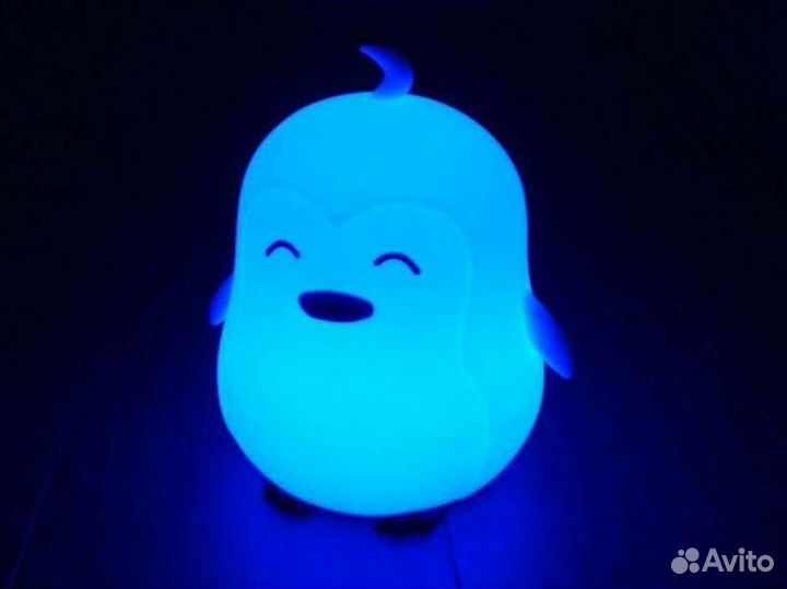 Мягкий ночник лампа игрушка Пингвин светящийся