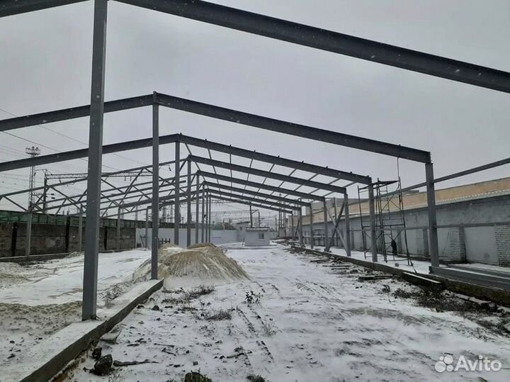 Ангар из сэндвич панели