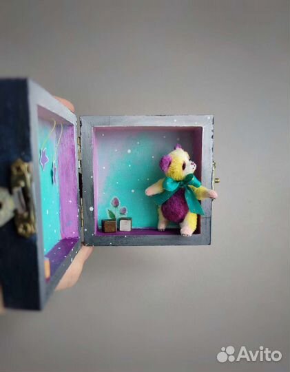 Бронь Мишка тедди ручная работа миниатюра