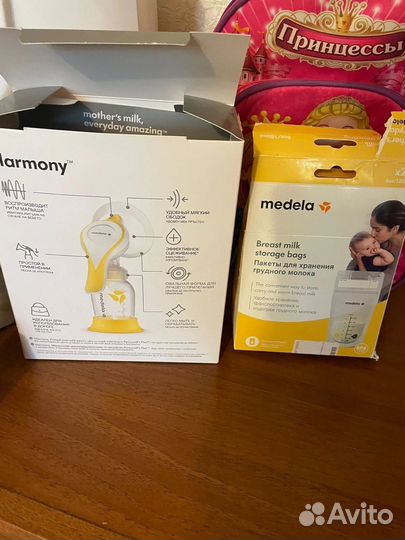 Молокоотсос ручной medela и пакеты доя молока