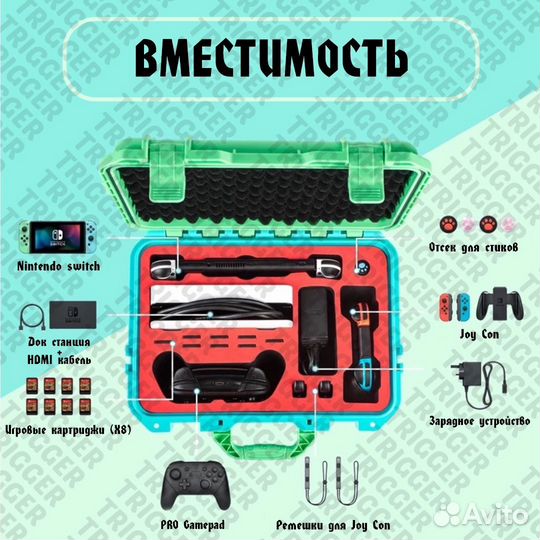 Сумка-кейс для Nintendo Switch Ударопрочный