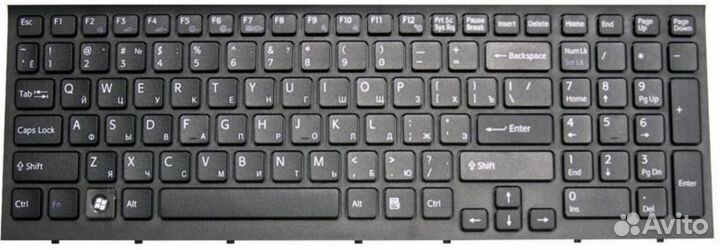 Клавиатура Sony vaio vpceb2M1E/PI с черной рамкой