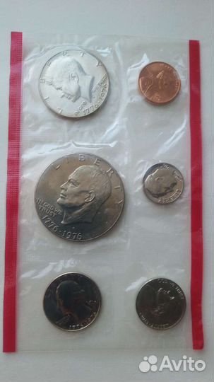 Годовой набор монет США 1976года