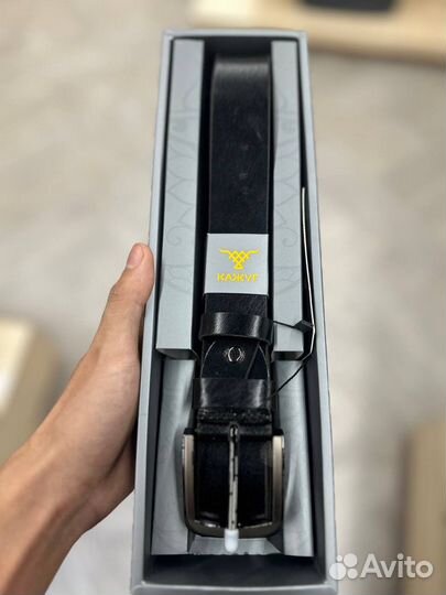 Мужской кожаный ремень ручной работы