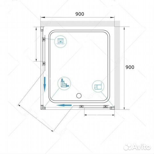 Душевой уголок RGW Classic CL-34 90x90