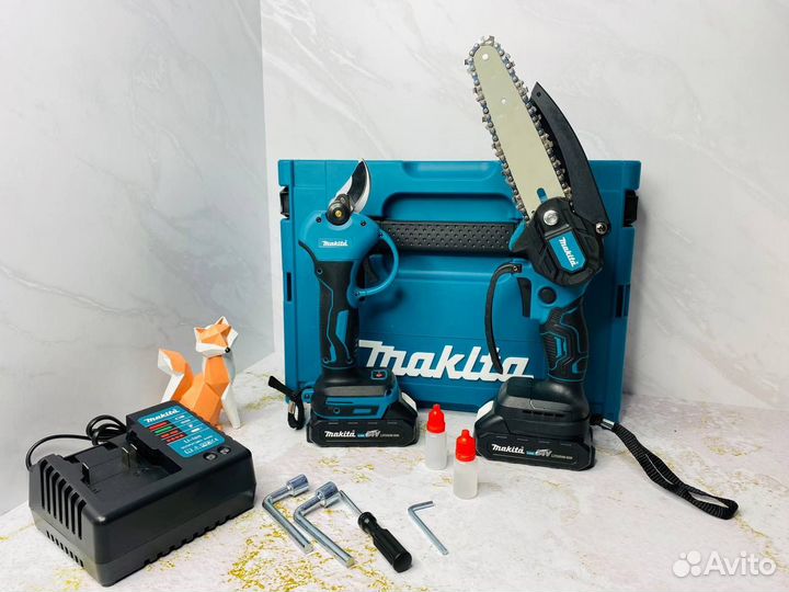 Набор цепная мини пила сучкорез + секатор Makita