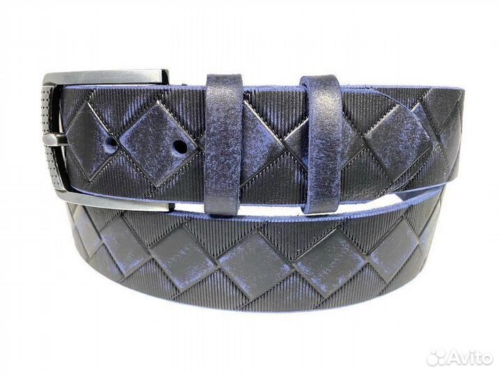 Ремень кожаный с тиснением 