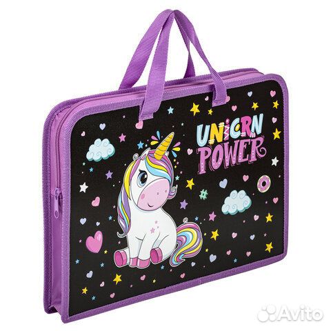 Папка на молнии с ручками А4, 1 отделение