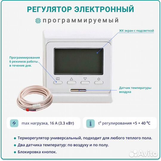 Программируемый цифровой терморегулятор E51