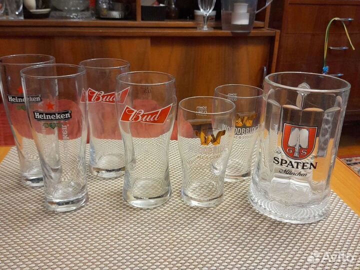 Пивная кружка, бокалы,Bad,Heineken