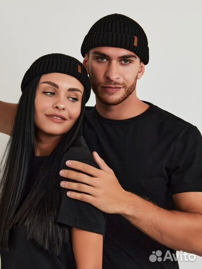 Шапка бини мужская женская весенняя осенняя