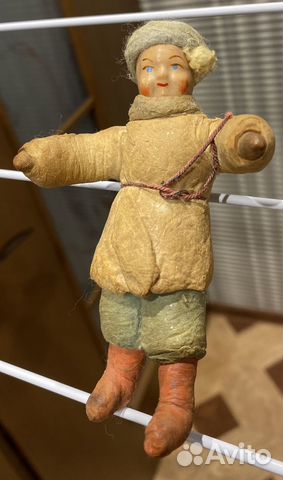 Ёлочная игрушка мальчик Казачок Вата СССР