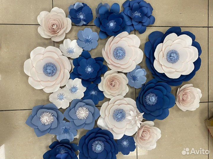 Цветы бумажные для декора