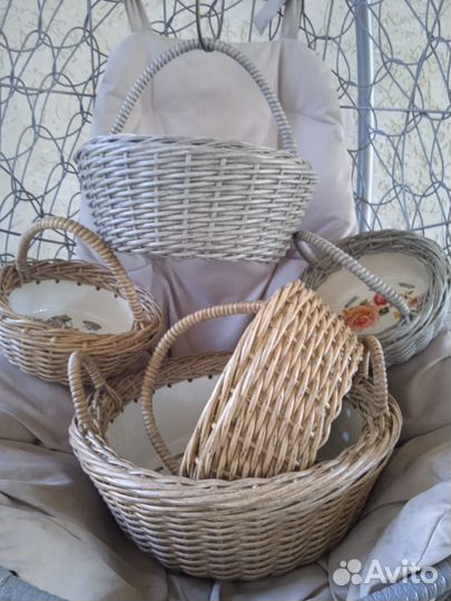 Кашпо из ротанга