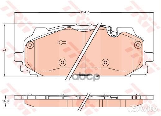 Колодки тормозные GDB2158 TRW