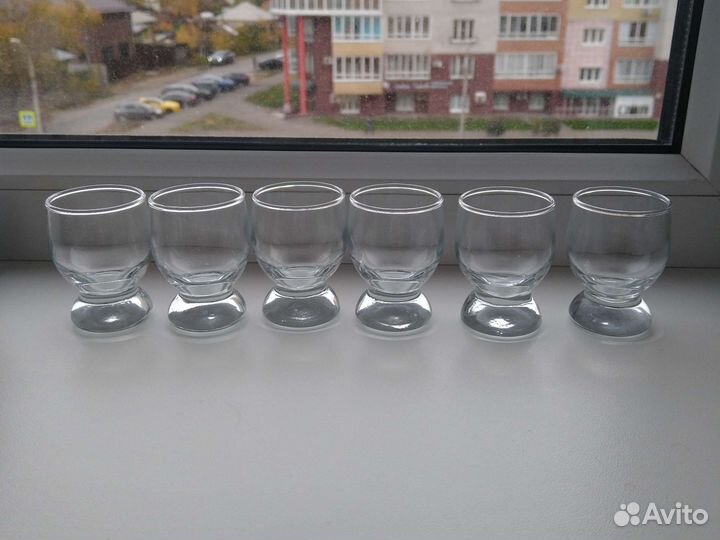Новый набор рюмок стопок 6 шт., 60 мл, стекло