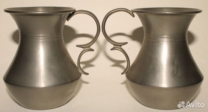 Комплект из 2х, Оловянных Немецких, Кружек. Винтаж