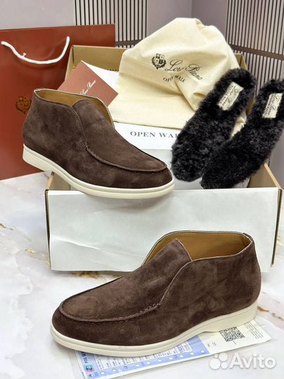 Лоферы Loro Piana натуральная замша женские