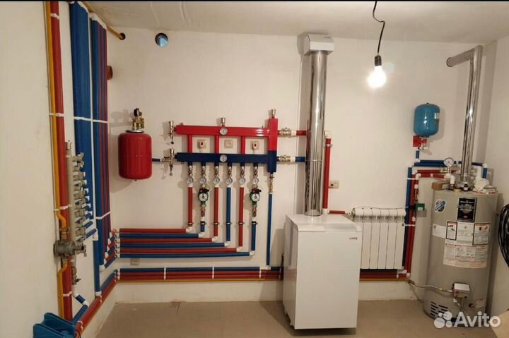 Отопление под ключ, теплые полы, канализация, вод