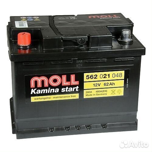 Аккумулятор Moll Kamina Start 62R 520A (562021048)