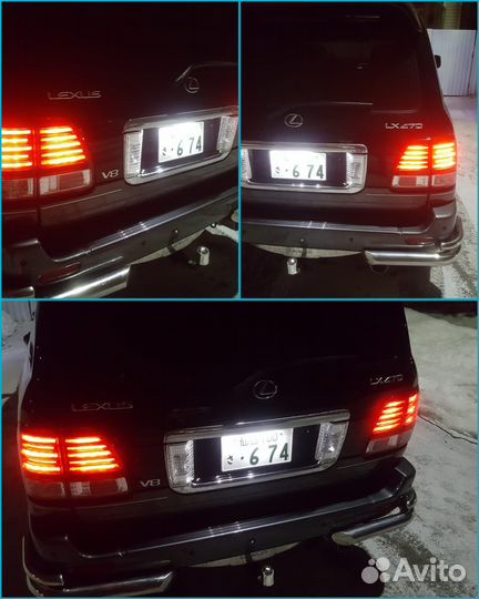 Подсветка номеров lexus lx470/570 Toyota lc 100