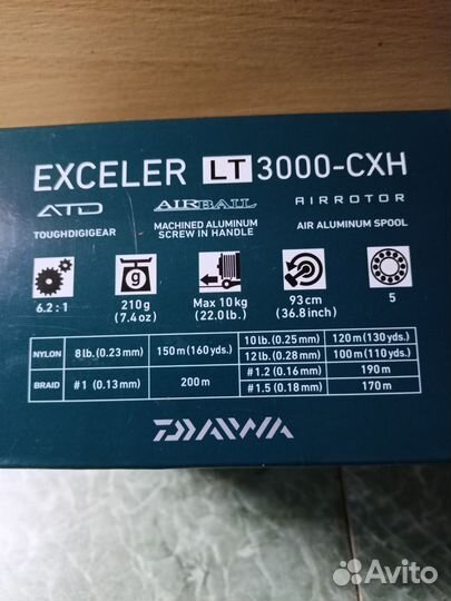 Катушка daiwa exceler lt 3000-CXH