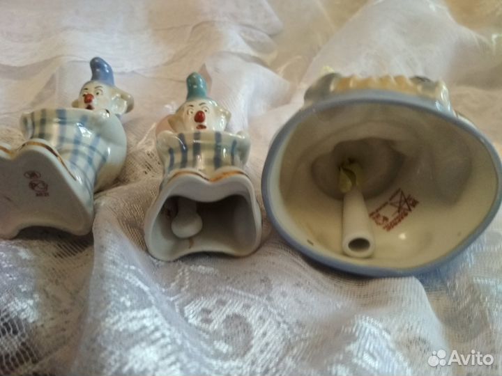 Статуэтка Клоун, собаки Кисловодский фарфор