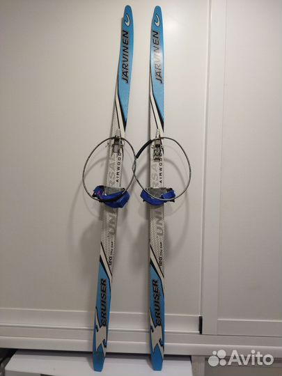 Лыжи беговые детские 120см с палками 116см