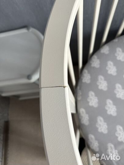 Детская кроватка круглая овальная