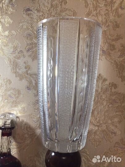 Ваза для цветов хрустальная 30 см Германия