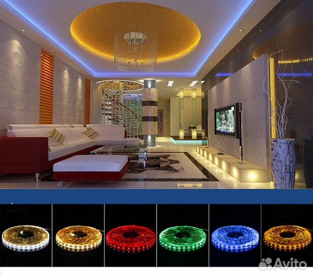 Светодиодная RGB подсветка, лента 3.5 метра