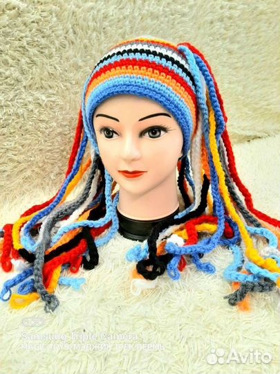 Шапка с афрокосичками новая