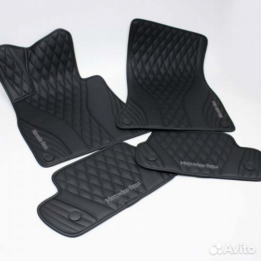 Коврики Mercedes S купе черная строчка