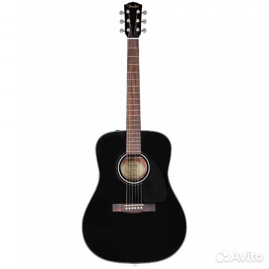 Fender CD-60 Black V3 акустическая гитара