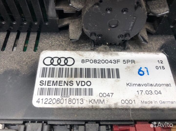 Блок управления печки/климат-контроля Audi A3 8P
