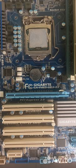 Материнская плата 1155 с процессором i5 3470k+8 gb