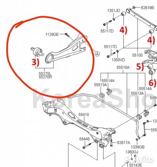 Сайлентблоки задние KIA ceed