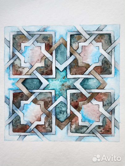 Акварель Восточный орнамент