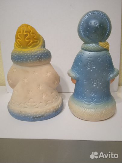 Дед мороз и снегурочка СССР резиновые