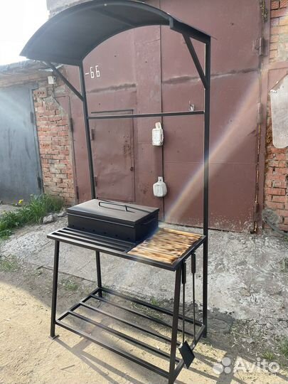 Мангал с крышей