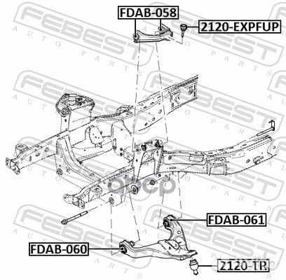 Опора шаровая ford explorer 02- пер.верх