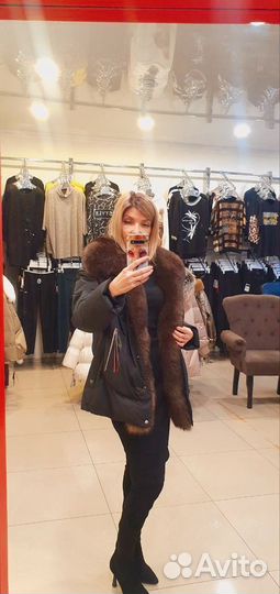 Пуховик с натуральным мехом