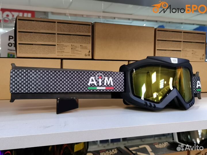 Очки-маска снегоходные с двойной линзой AiM (PRO)