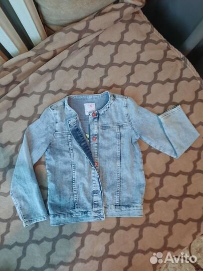 Джинсовая куртка для девочки 122