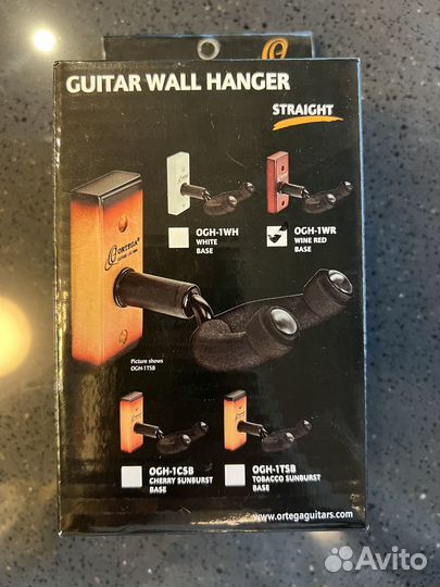 Держатель для гитары Ortega OGH-1WR, Wine Red