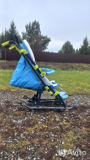 Детские санки коляска nika 7-3