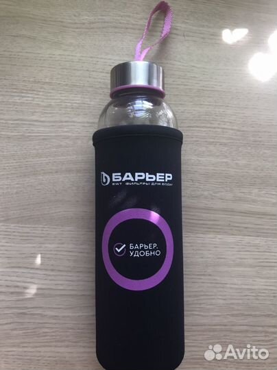 Бутылка для воды стекло Барьер