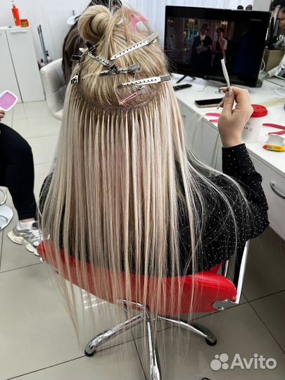 Наращивание волос модель