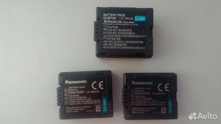 Аккумуляторы для видеокамер Sony, Panasonic,JVC