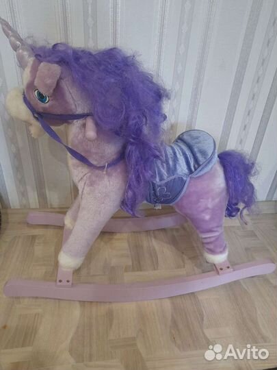 Качалка лошадка-единорожка